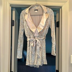 Sequin Tuxedo Romper